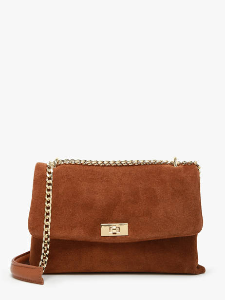 Shoulder Bag Velvet Caviar Leather Milano Brown velvet caviar VC24115