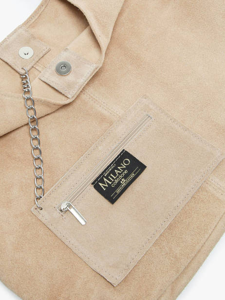 Sac Porté épaule Velvet Cuir Milano Beige velvet VE24062B vue secondaire 3
