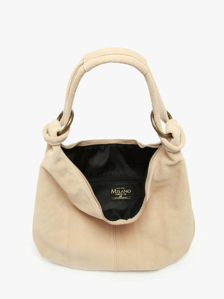 Sac Porté épaule Velvet Cuir Milano Beige velvet VE24111 vue secondaire 3