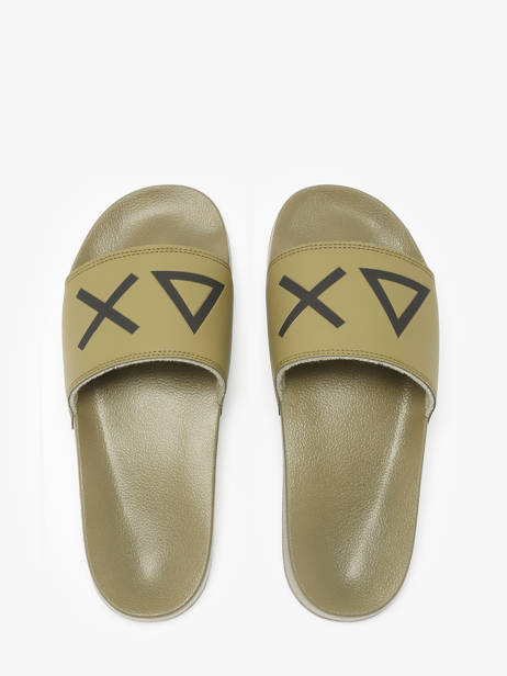 Flip Flops Logo Sun68 Green men X35102