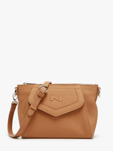 Sac Bandoulière Vanilla Cuir Nathan baume Marron candy 7