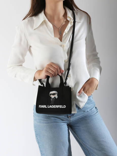 Shoulder Bag K Ikon Cotton Karl lagerfeld Black k ikon A3W50109 other view 1
