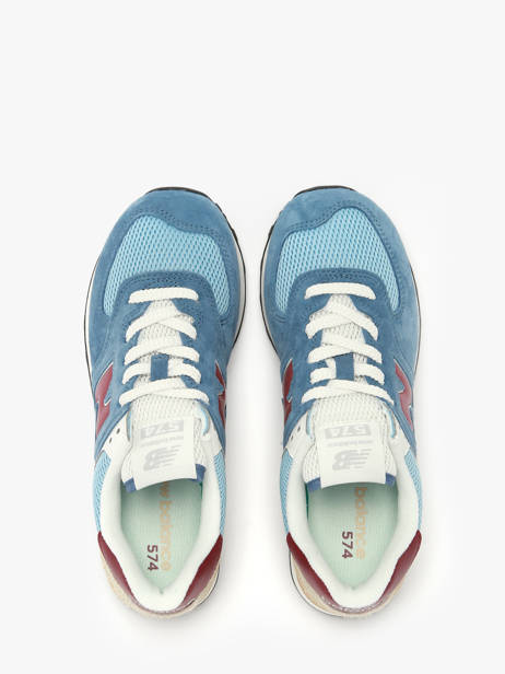 Sneakers 574 En Cuir New balance Bleu boy U574SPR vue secondaire 4