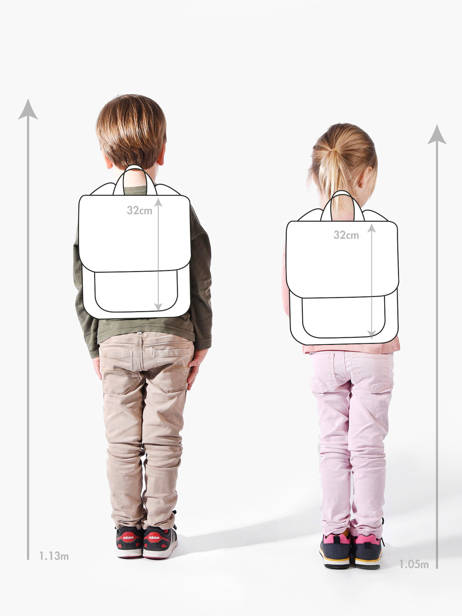 Sac à Dos 1 Compartiment Caramel et cie Rose boheme FI vue secondaire 1