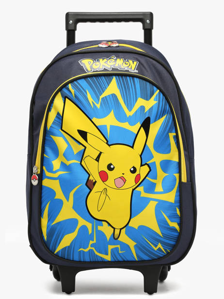 Sac A Dos à Roulettes 1 Compartiment Pokemon Bleu pikachu eclair 25IK204R