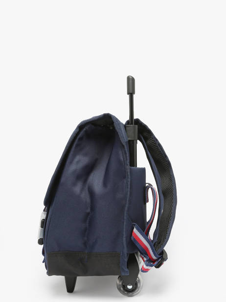 Cartable à Roulettes 2 Compartiments Federat. france football Bleu fff 25BX203A vue secondaire 2