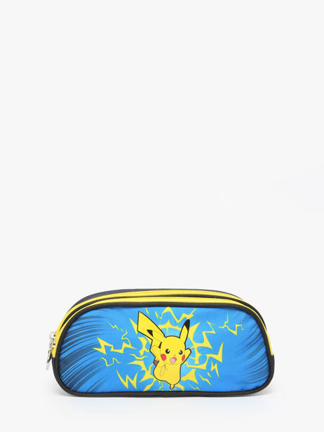 Trousse 2 Compartiments Pokemon Bleu pikachu eclair 25IK207D