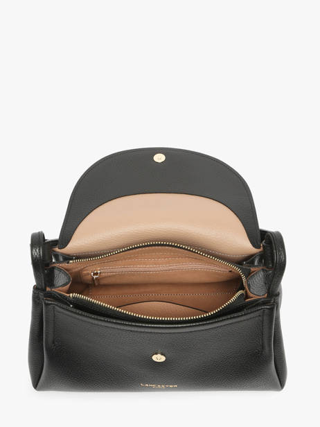 Sac Bandoulière Accordeon Double Cuir Lancaster Noir accordeon double 89 vue secondaire 3
