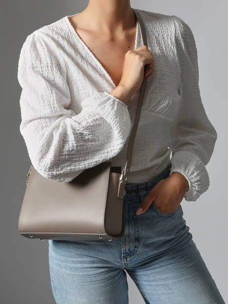 Sac Bandoulière Smooth Cuir Lancaster Marron smooth 437-02 vue secondaire 1