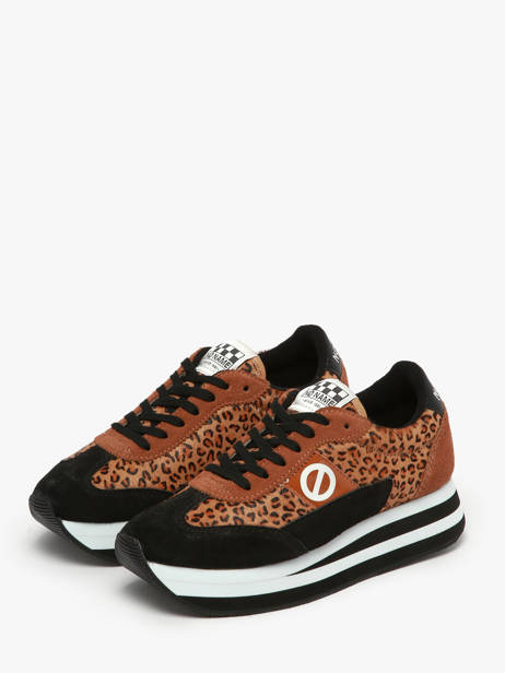 Sneakers Plateforme Flex M Jogger En Cuir No name Marron women IMHP01KC vue secondaire 2