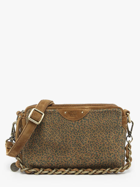 Sac Bandoulière Vintage Cuir Mila louise Marron vintage 23673PA