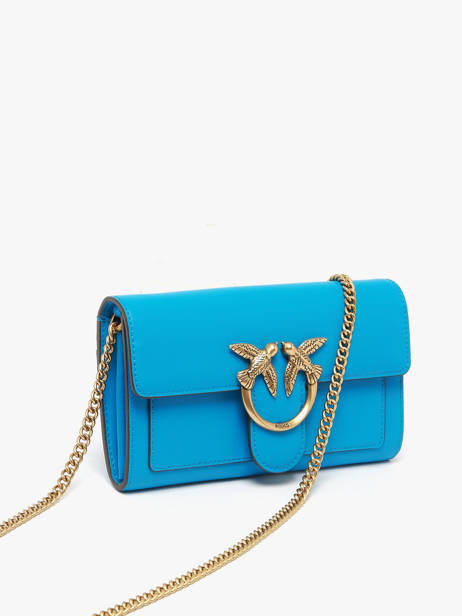 Sac Bandoulière Love Bag Icon Cuir Pinko Bleu love bag icon A0F1 vue secondaire 2