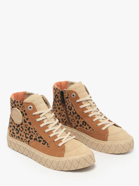 Sneakers En Cuir Palladium Marron women 74320234 vue secondaire 1