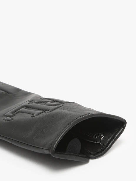 Leather Logo Women's Gloves Lauren ralph lauren Black elmswood 54960110 other view 1