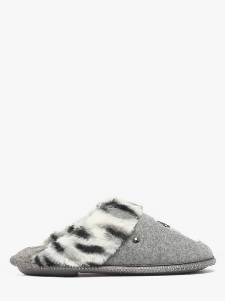 Chaussons Isotoner Gris women 97357 vue secondaire 3