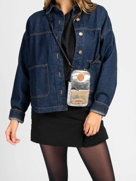 Sac Bandoulière Phone Bag Lucky Star Cabaia Argent lucky star STA vue secondaire 1