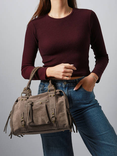 Sac Porté épaule Velvet Cuir Milano Marron velvet VE24094 vue secondaire 1