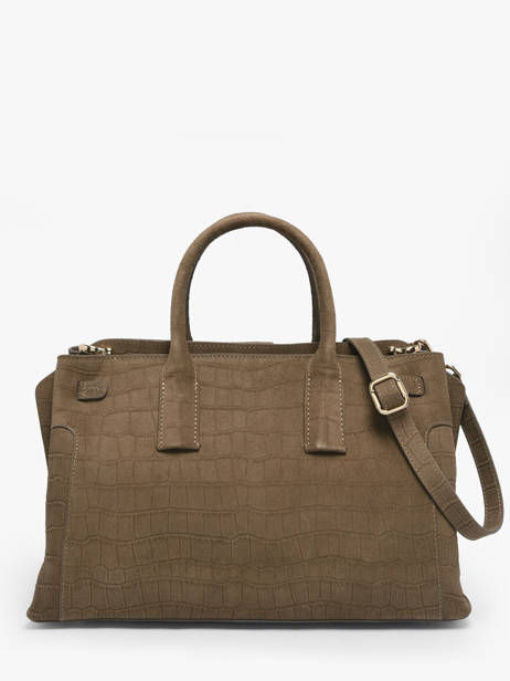 Sac Porté Main M Equestre Croco Cuir Etrier Beige equestre croco EEQC142M vue secondaire 3