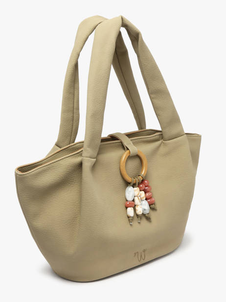 Shoulder Bag Woomen Green camomille pearl WCAE07 other view 2