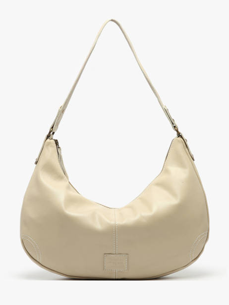 Shoulder Bag Seam Leather Basilic pepper Beige seam BSEA04