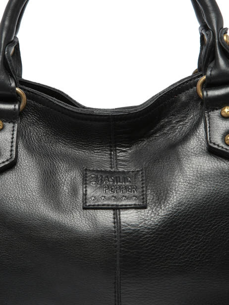 Satchel Dakota Leather Basilic pepper Black dakota BDAK22 other view 5