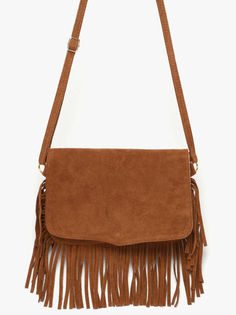 Shoulder Bag Velvet Leather Milano Brown velvet VE24115O other view 2