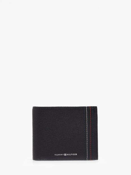 Wallet Leather Tommy hilfiger Black th central AM14233