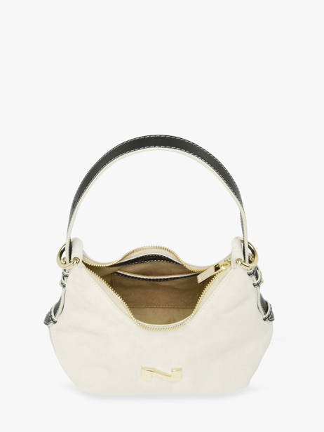 Sac Bandoulière Sam Cuir Daim Nathan baume Beige vogue 4 vue secondaire 4