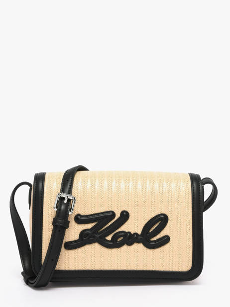 Crossbody Bag K Signature Raphia Karl lagerfeld Beige k signature B2W30089