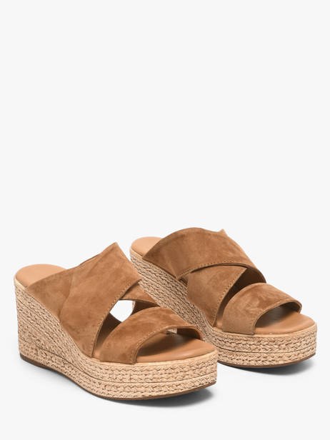 Wedge Slippers In Leather Aliwell Brown women A126189 other view 1