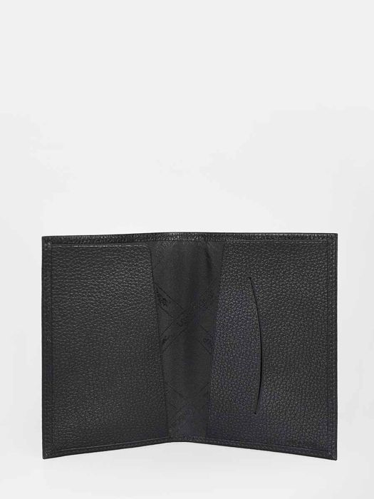 Longchamp Le foulonné Etui passeport Noir