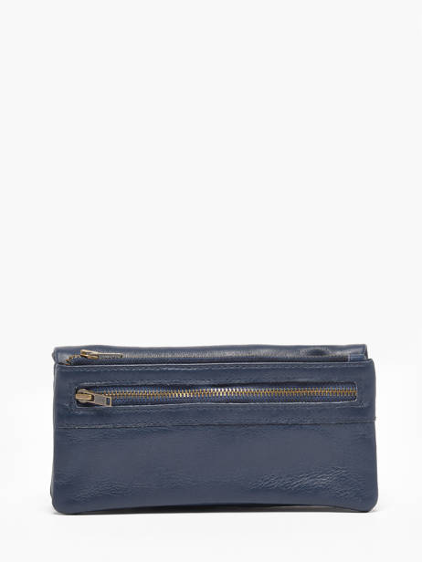 Leather Cow Wallet Basilic pepper Blue cow BCOW96 other view 3